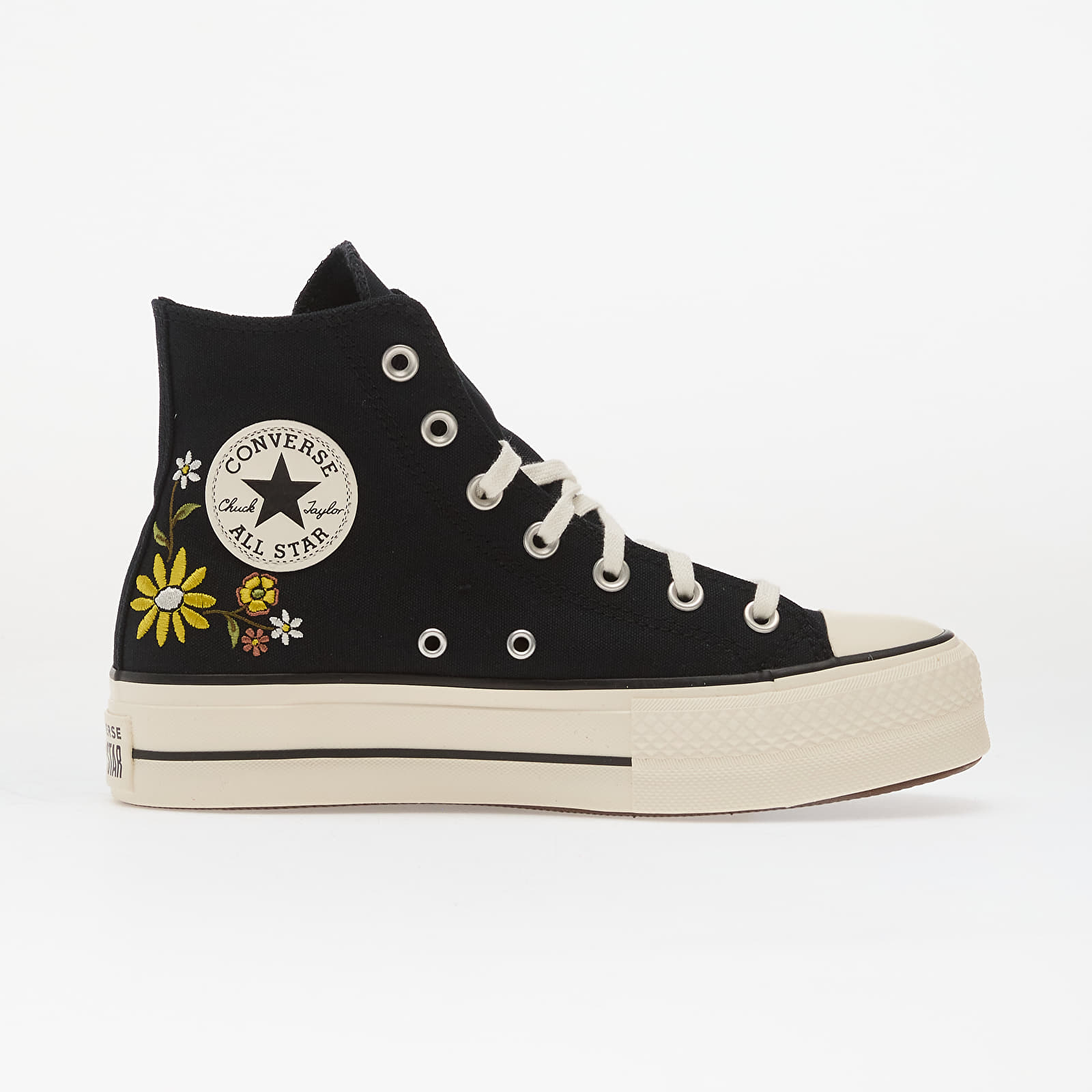 Women's shoes Chuck Taylor All Star Lift Embroidered Flowers - Converse Black/ Egret/ Bright Outlook