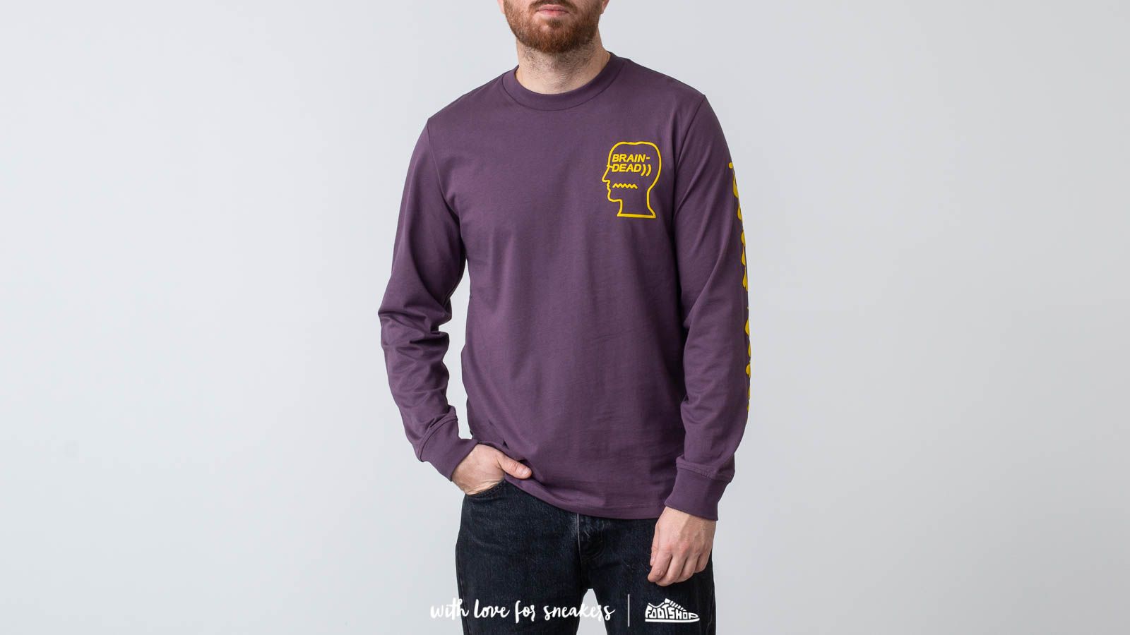 T-shirts Converse x Brain Dead Longsleeves Tee Dusk Purple