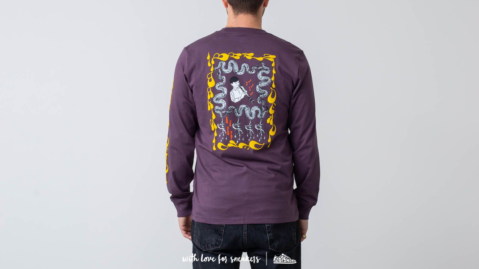 T-shirts Converse x Brain Dead Longsleeves Tee Dusk Purple
