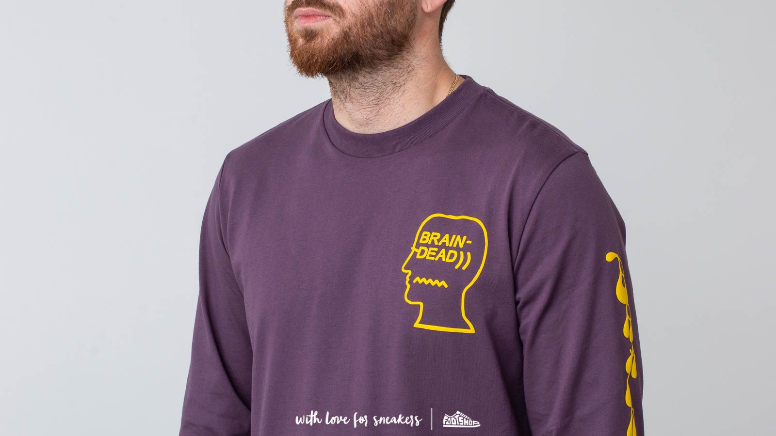 T-shirts Converse x Brain Dead Longsleeves Tee Dusk Purple