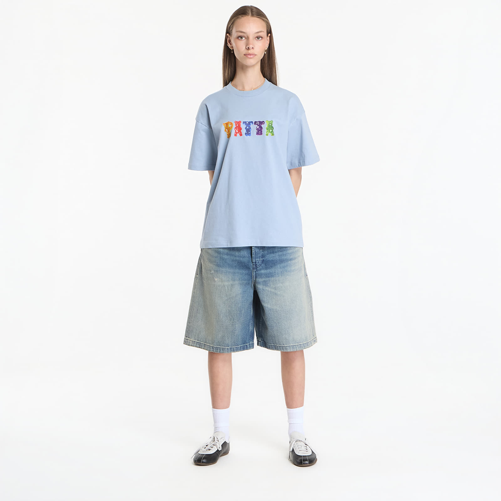 T-krekli Patta Gummi T-Shirt UNISEX Dusty Blue