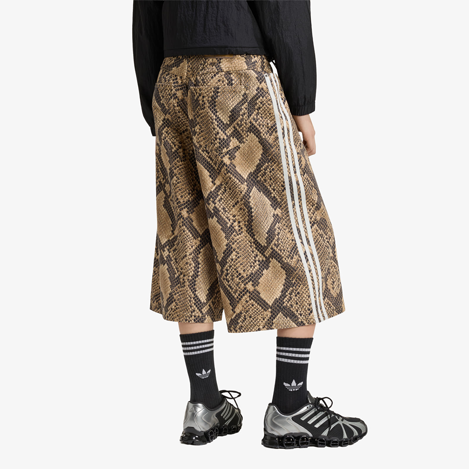 Shorts adidas Snake Print Denim Bermuda Shorts Linen/ Magic Beige