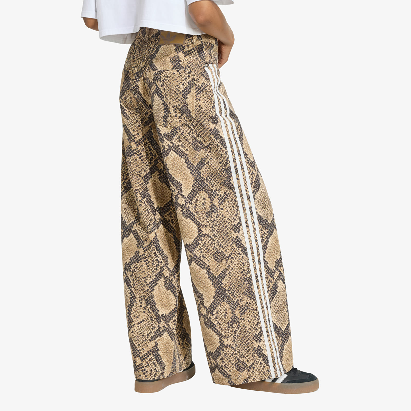 Pants adidas Snake Print Denim Loose Pants Linen/ Magic Beige
