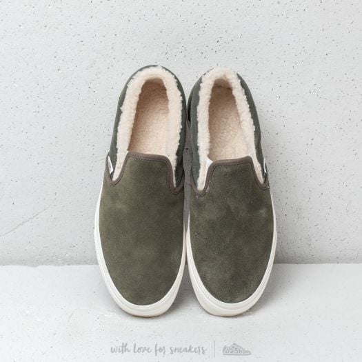Vans sherpa suede slip on sales