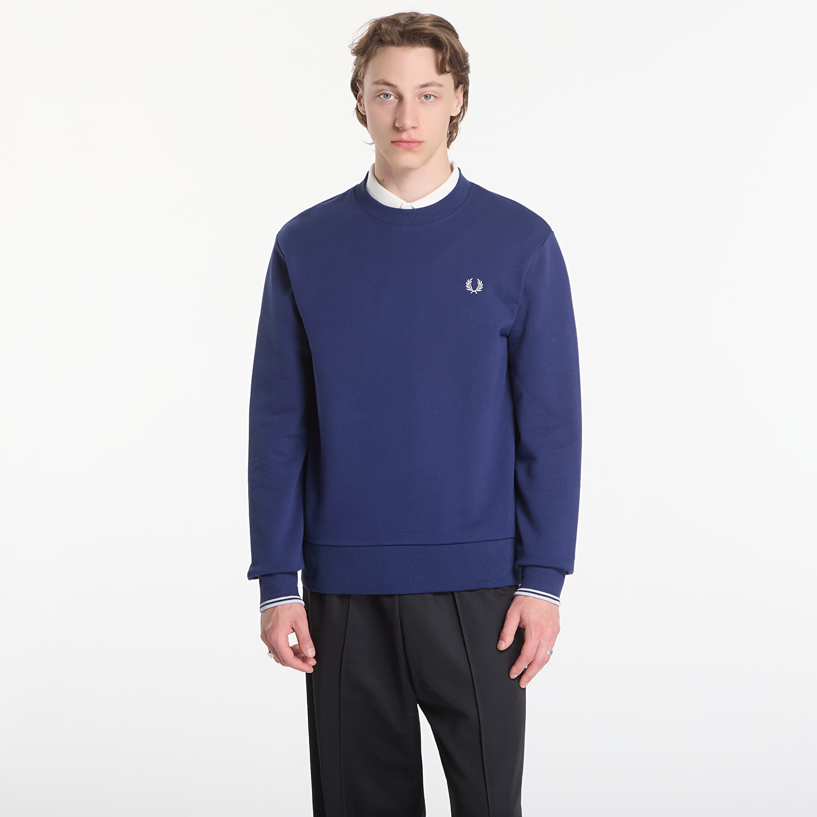 Men's hoodies Fred Perry Crew Neck Sweatshirt Blue