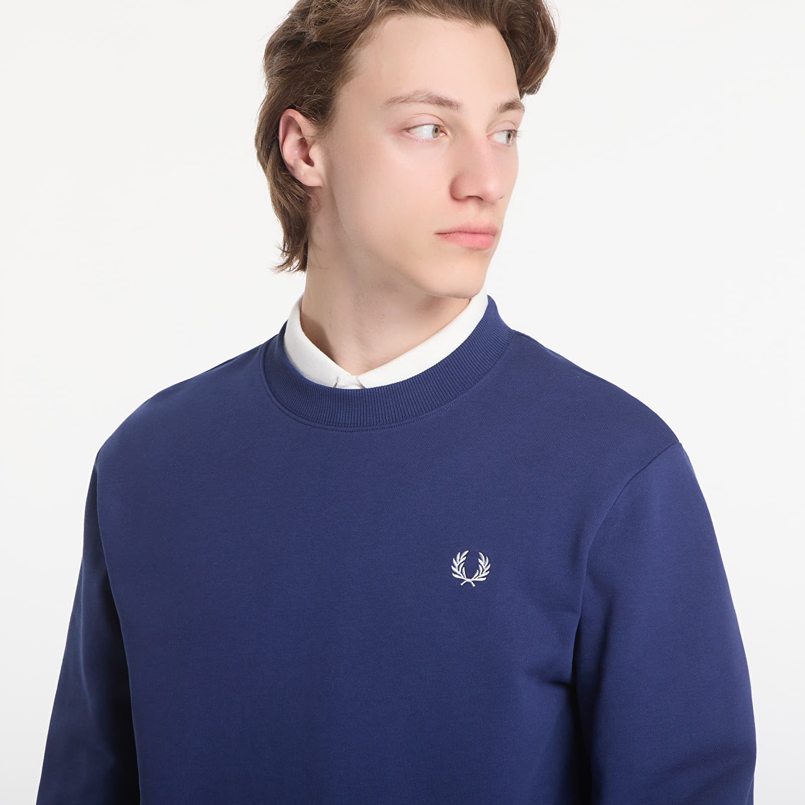 Men's hoodies Fred Perry Crew Neck Sweatshirt Blue