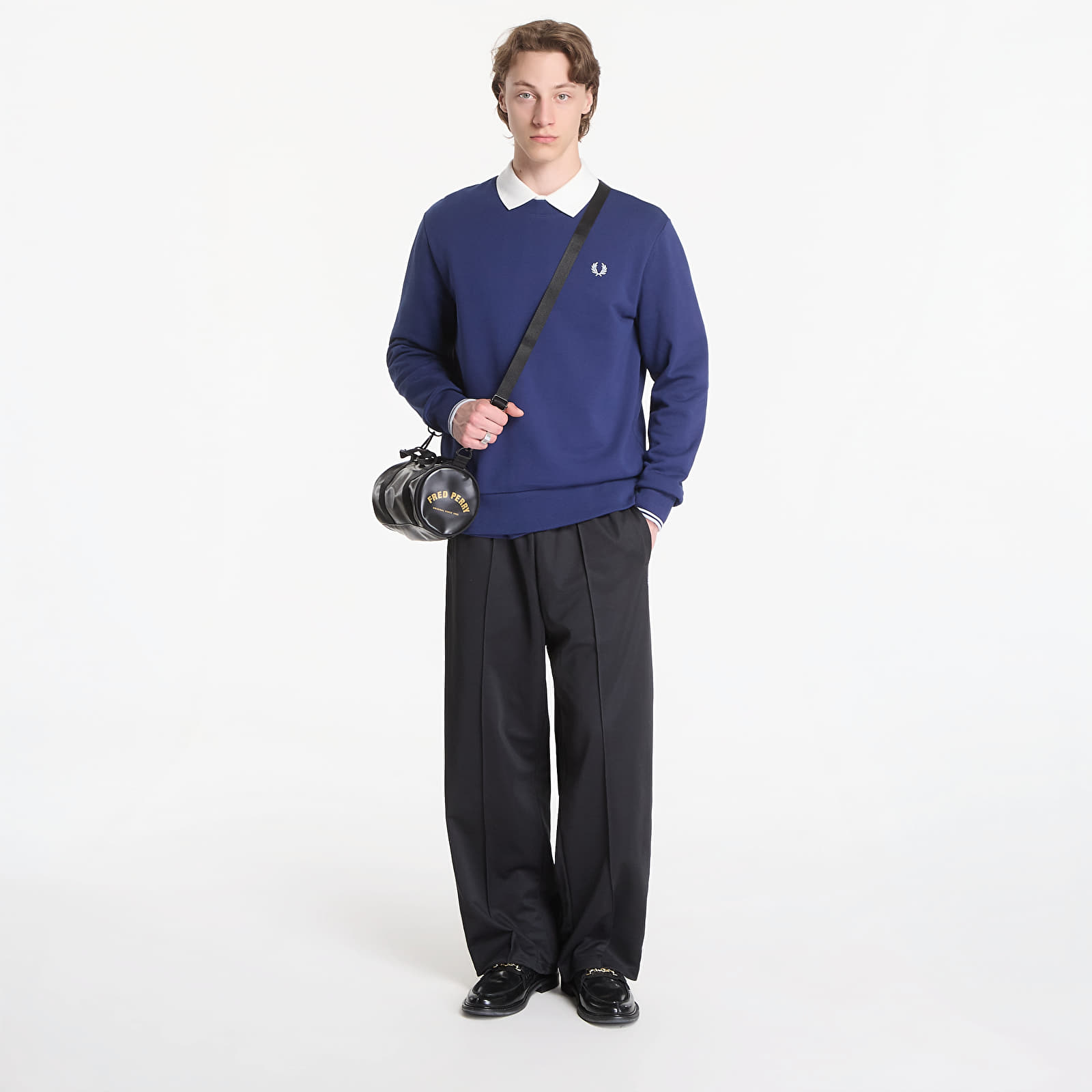 Men's hoodies Fred Perry Crew Neck Sweatshirt Blue