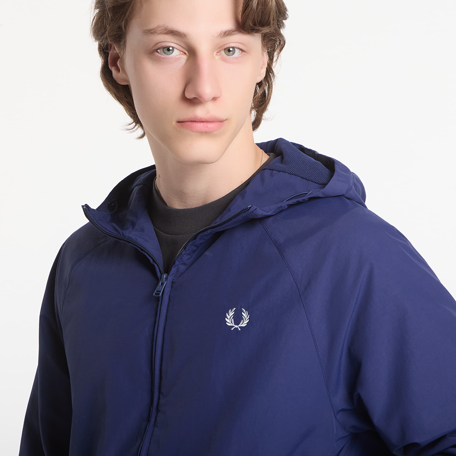 Men's jackets Fred Perry Hooded Shell Jacket UNISEX Blue