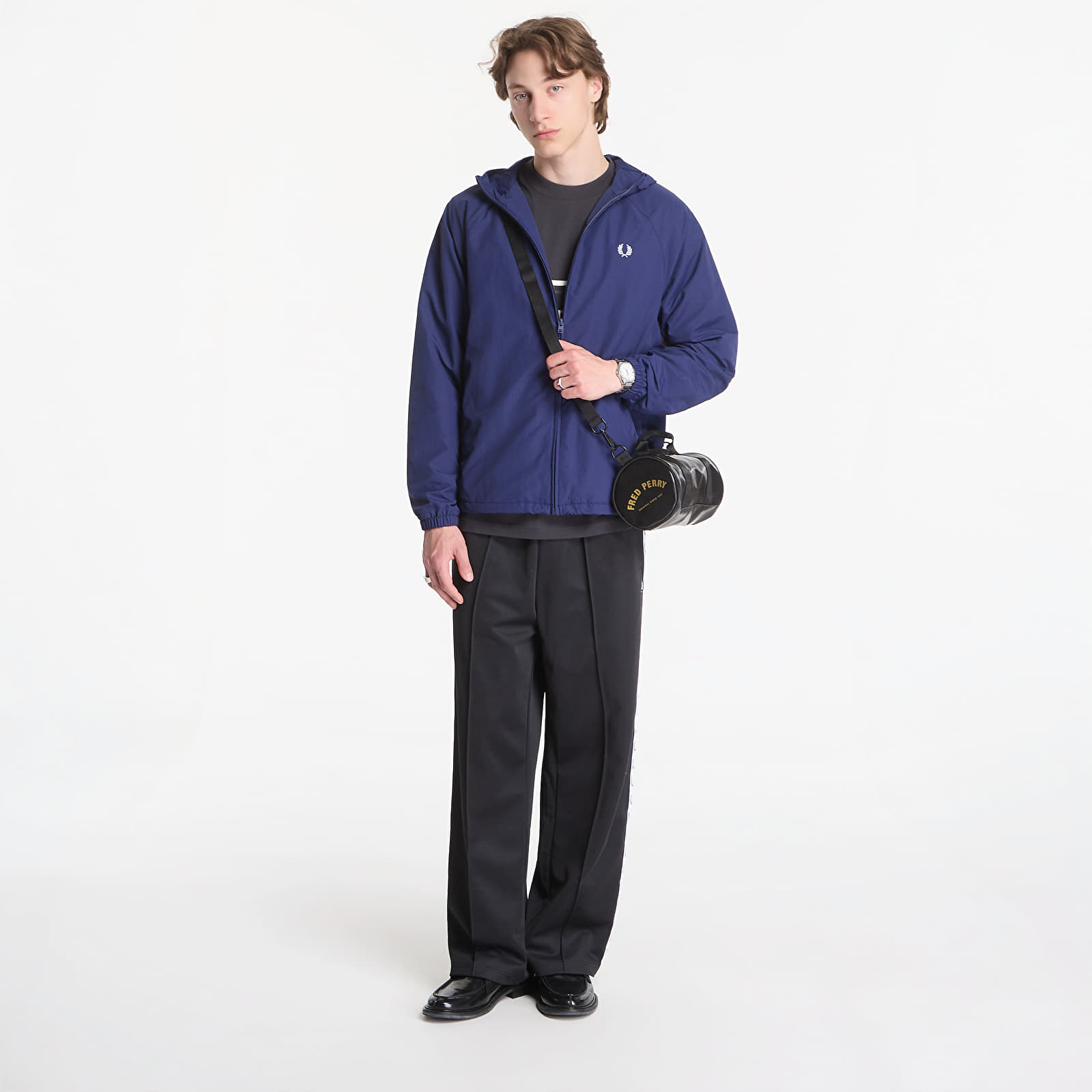 Men's jackets Fred Perry Hooded Shell Jacket UNISEX Blue