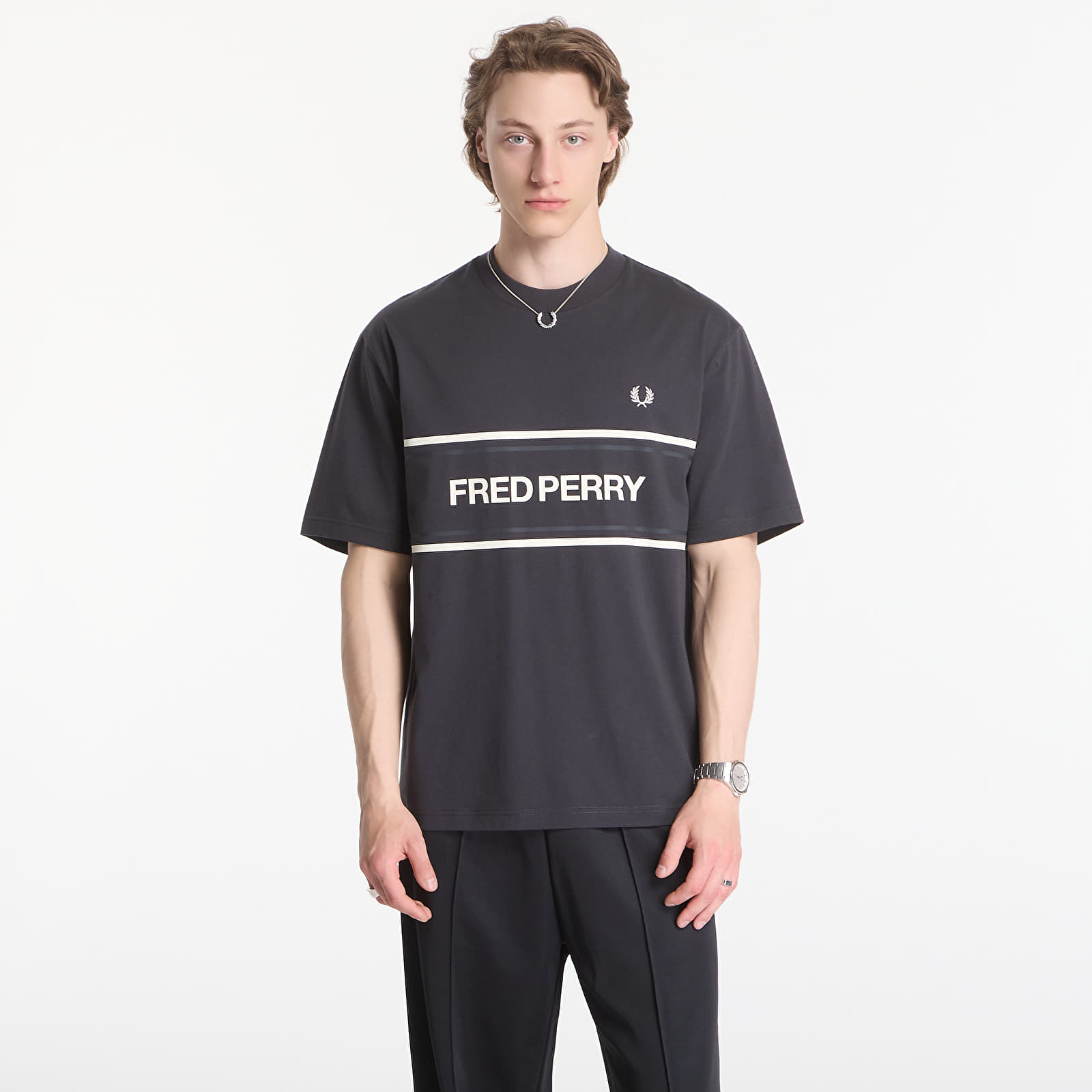 T-shirts homme Fred Perry Fred Perry Graphic T-Shirt Black