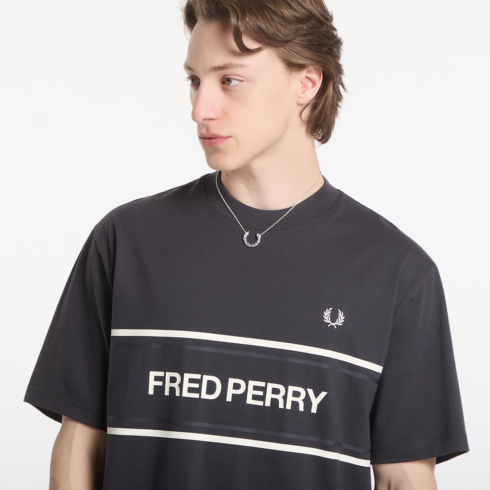 T-shirts homme Fred Perry Fred Perry Graphic T-Shirt Black