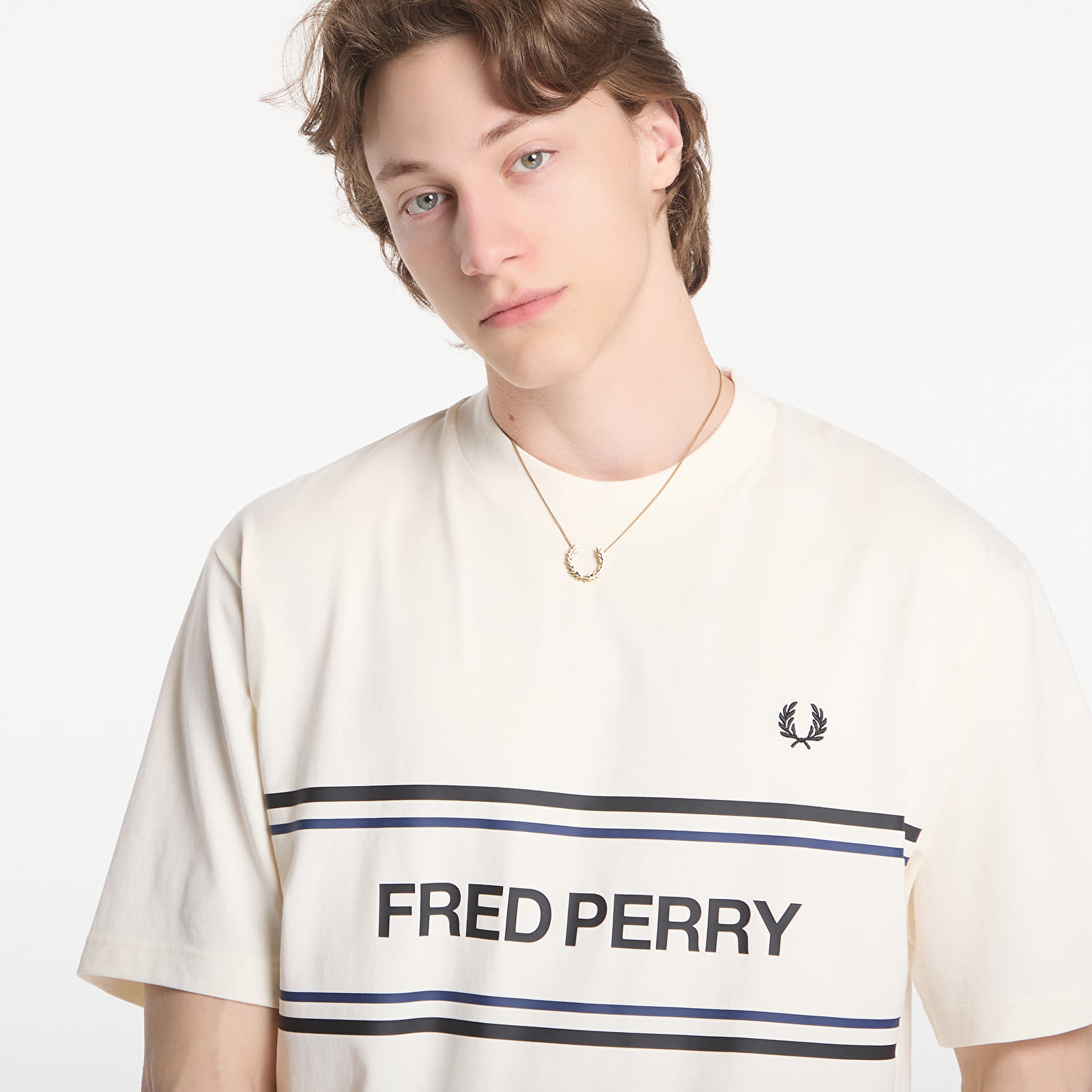 T-shirts homme Fred Perry Fred Perry Graphic T-Shirt Beige