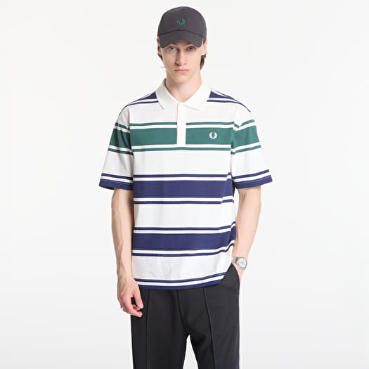 T-shirt Fred Perry Relaxed Striped Polo Shirt Beige
