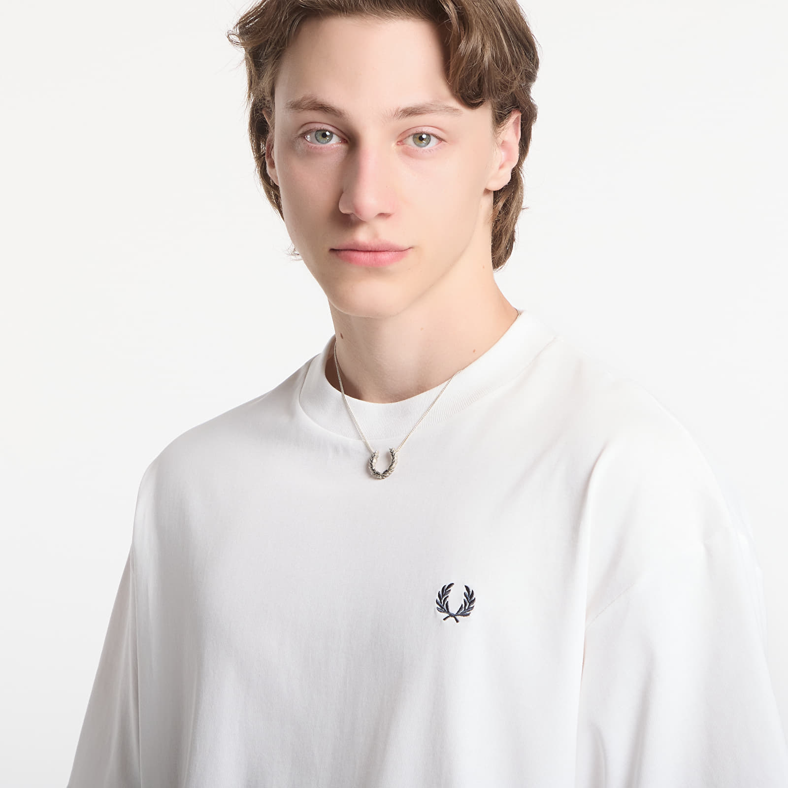 Men's T-shirts Fred Perry Back Print Lrl Wreath T-Shirt White
