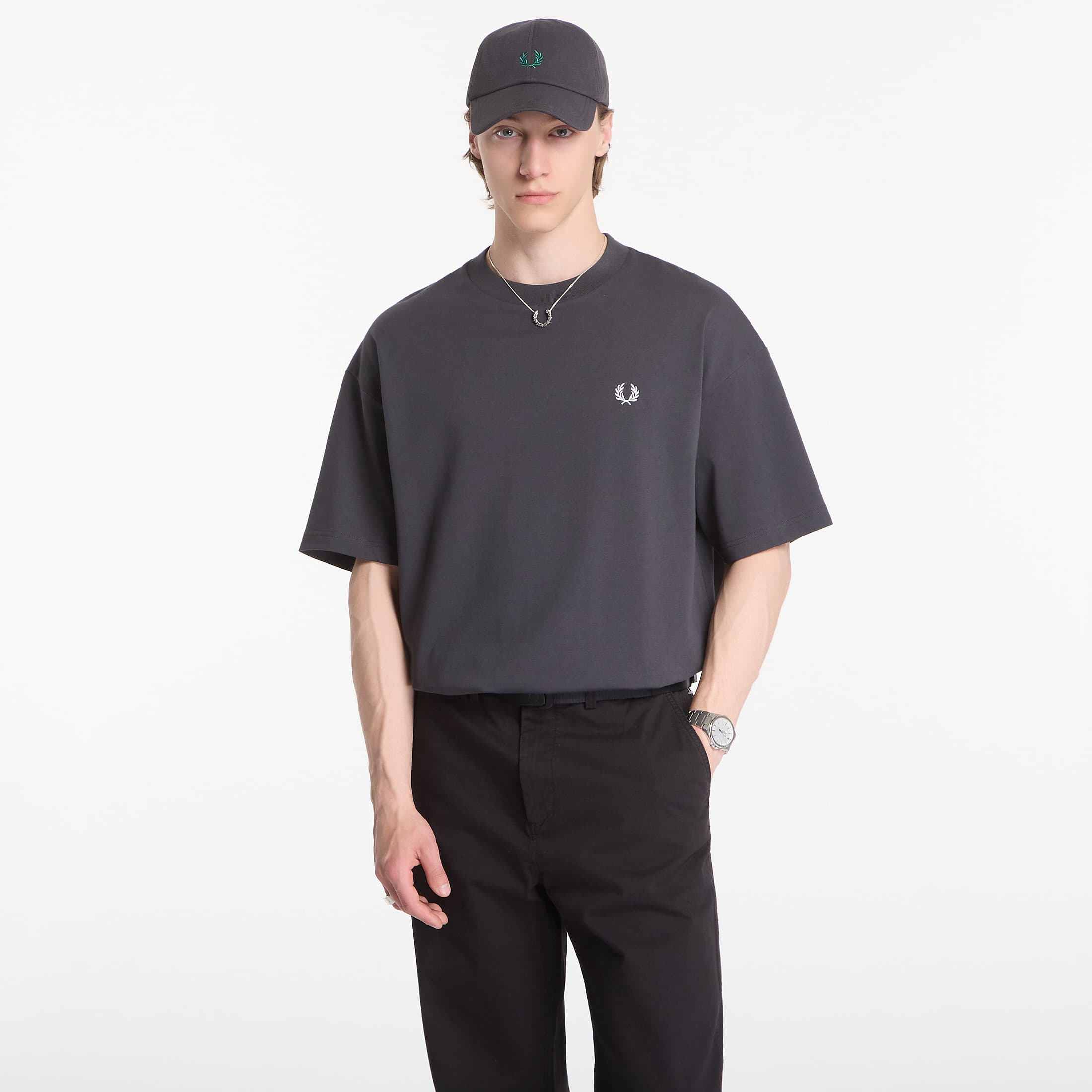FRED PERRY T-shirt Fred Perry Back Print Lrl Wreath T-Shirt Black XL