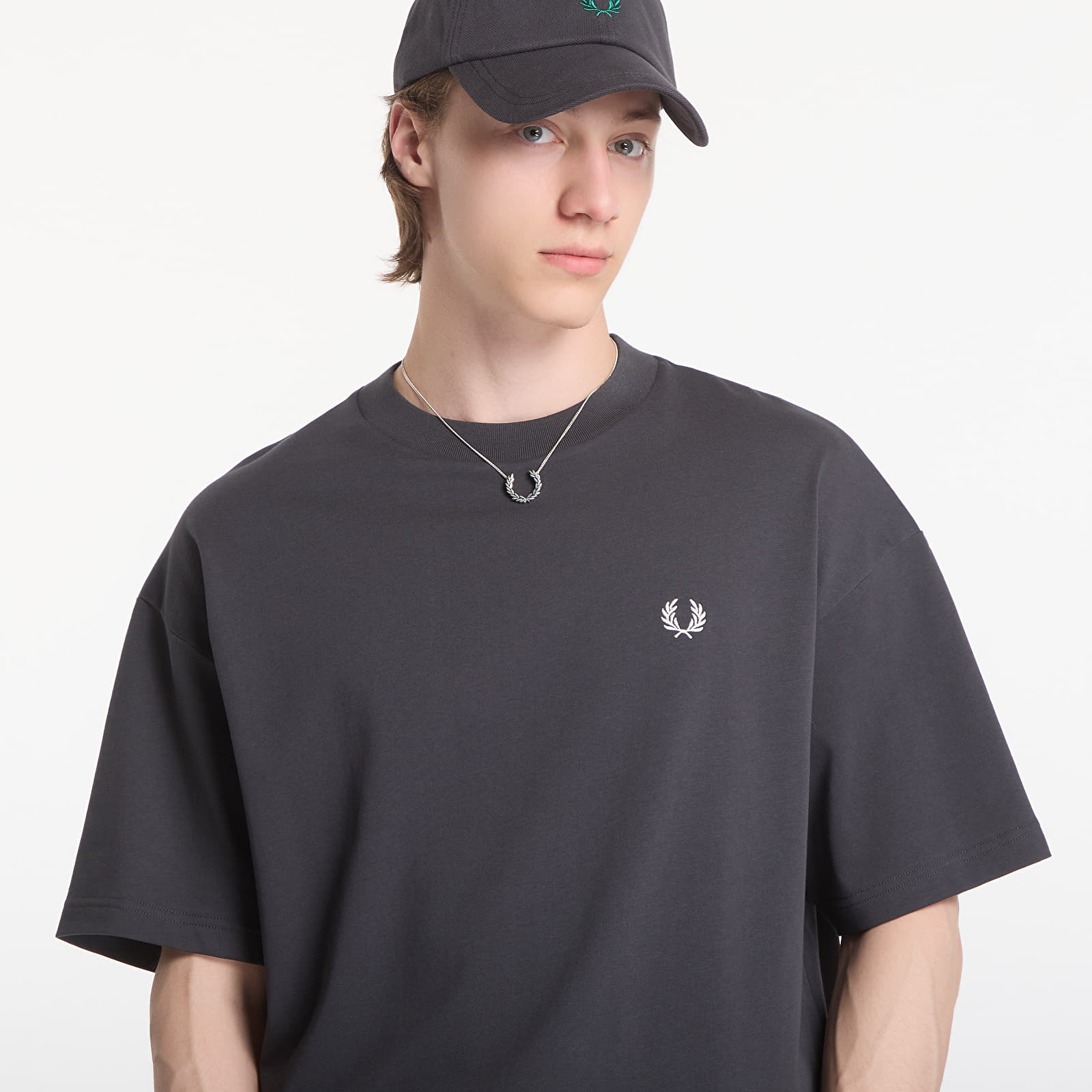 Men's T-shirts Fred Perry Back Print Lrl Wreath T-Shirt Black