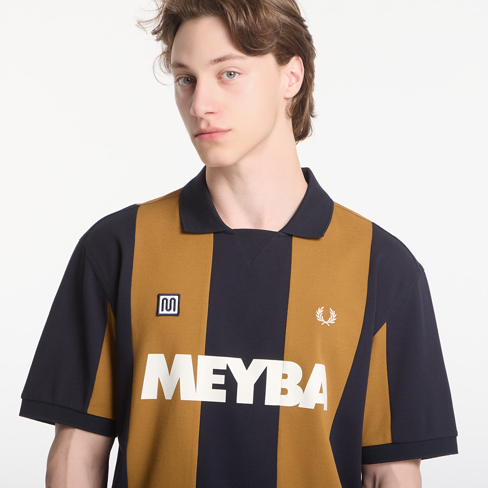 Männer T-Shirts Fred Perry Meyba Cut And Sew Polo Shirt Brown