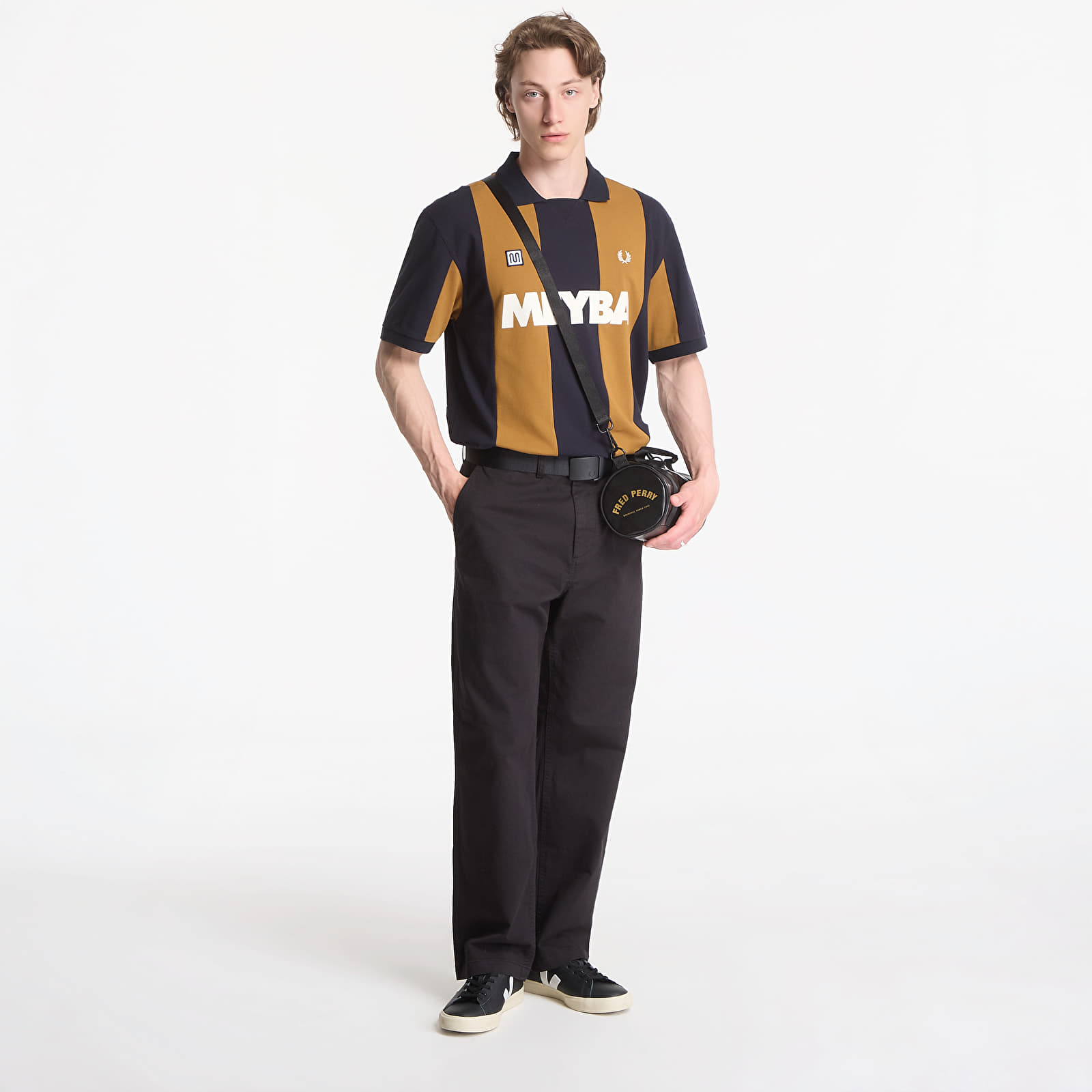 Männer T-Shirts Fred Perry Meyba Cut And Sew Polo Shirt Brown