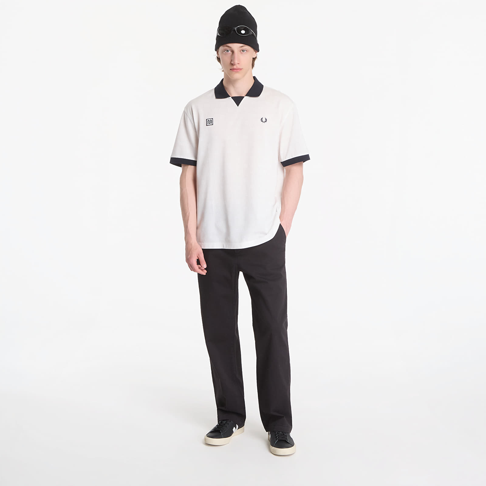 Meeste T-särgid Fred Perry Meyba Printed Polo Shirt Beige