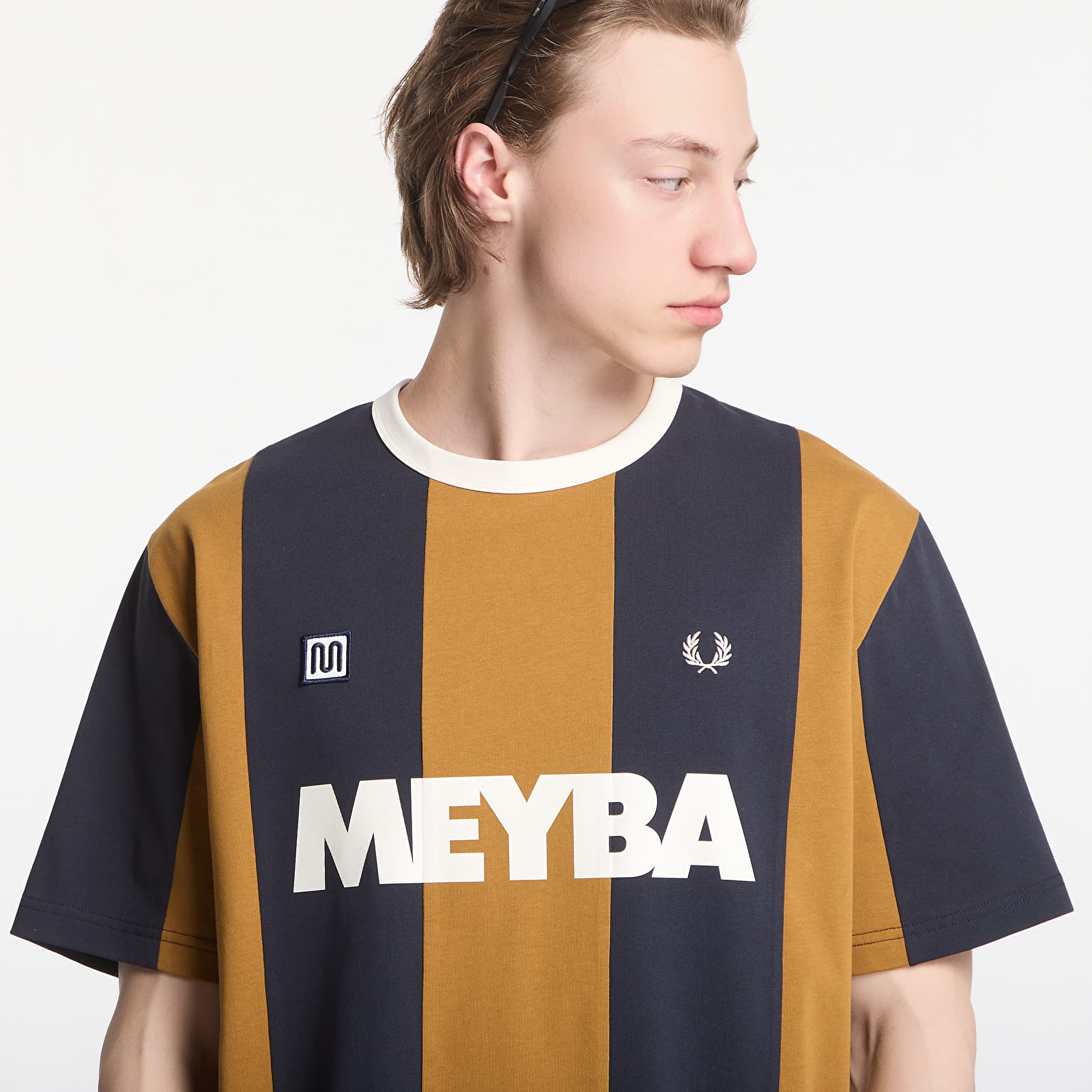 Men's T-shirts Fred Perry Meyba Cut And Sew T-Shirt Dark Caramel