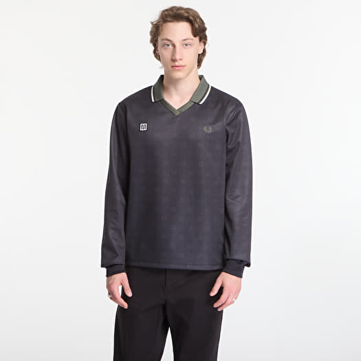 T-shirt Fred Perry Meyba Printed Ls Polo Shirt Black