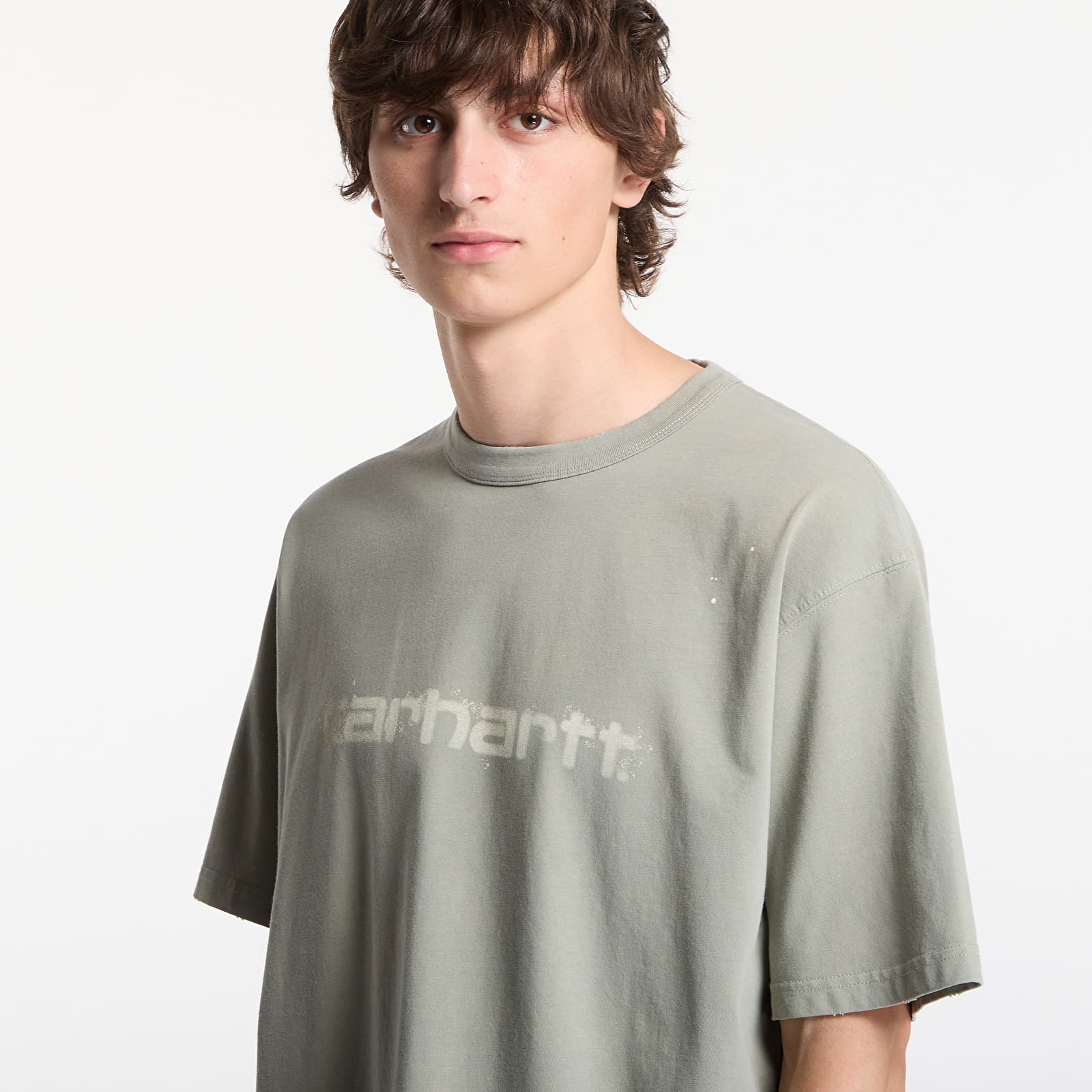 T-Shirts Carhartt WIP S/S Painter T-Shirt UNISEX Shady Green Destroy Wash, Splatter