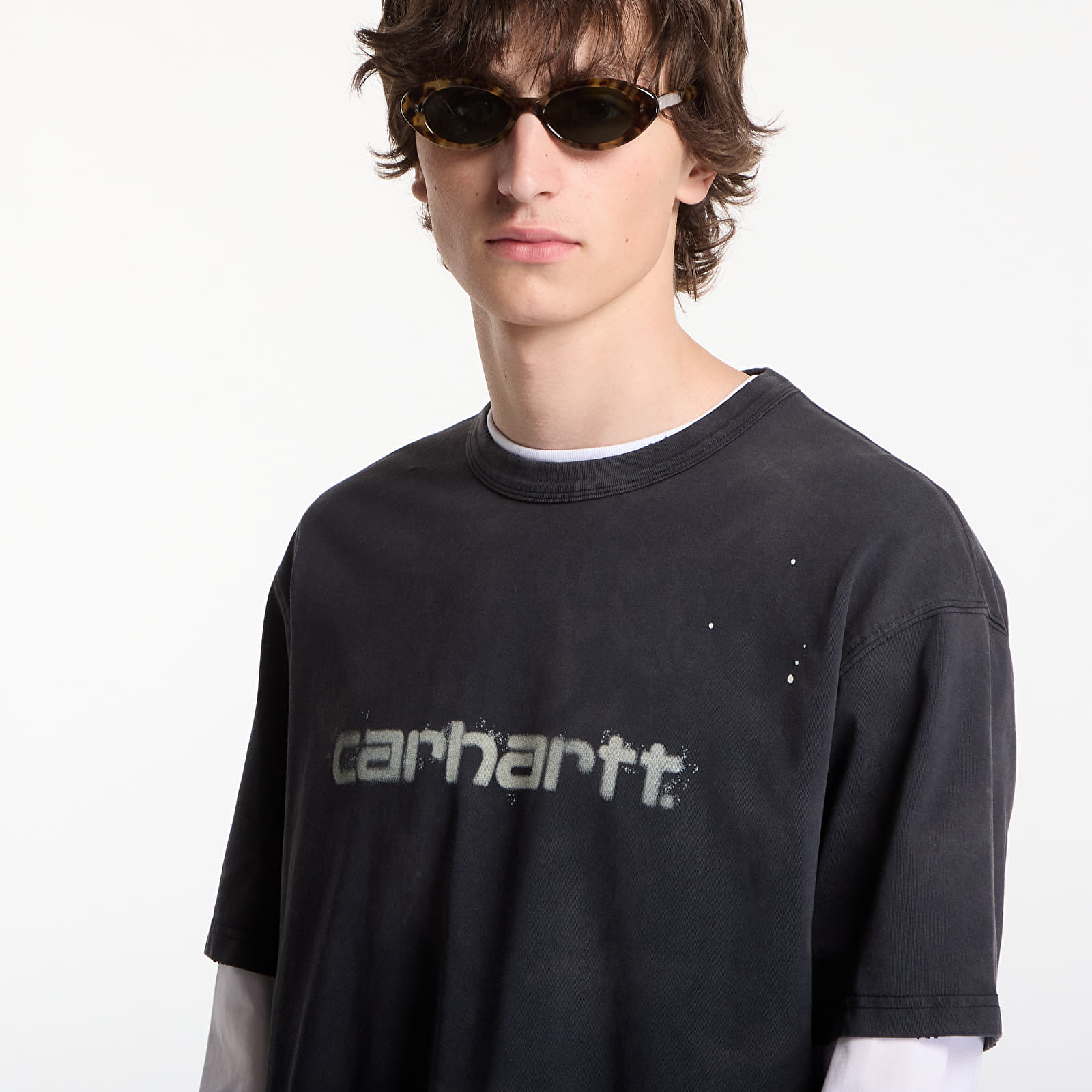 Koszulki Carhartt WIP S/S Painter T-Shirt UNISEX Black Destroy Wash, Splatter