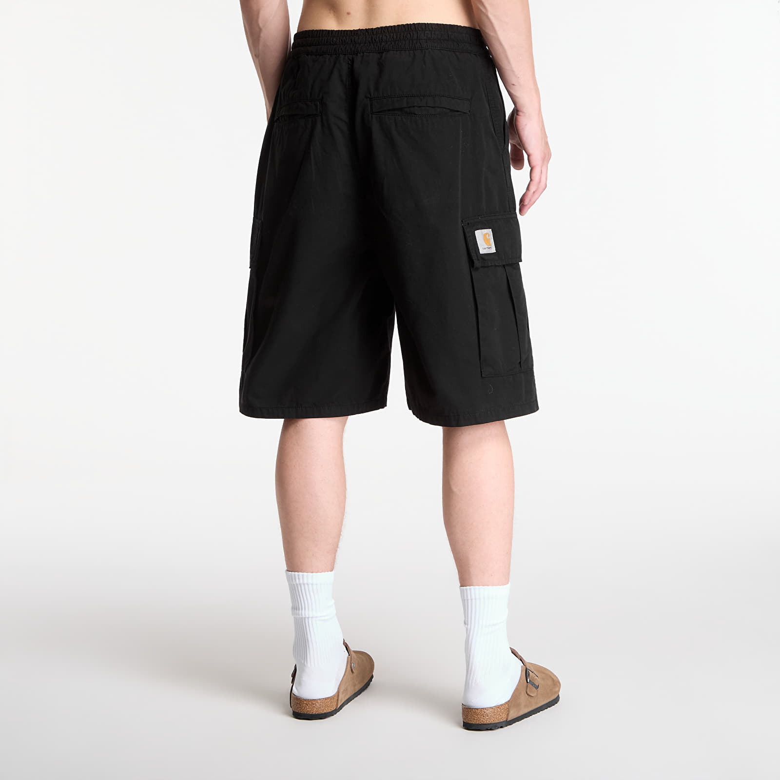 Kratke hlače  Carhartt WIP Mandler Cargo Short UNISEX Black Garment Dyed