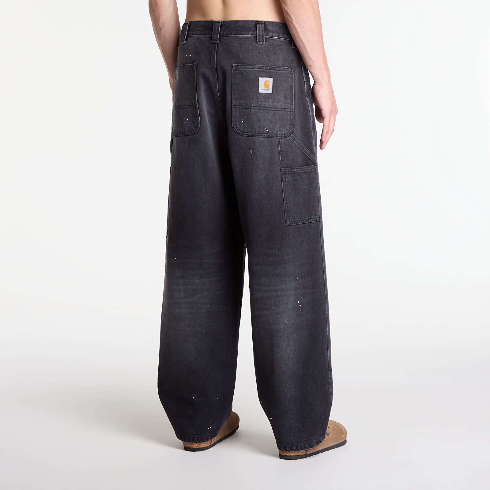 Jeansy Carhartt WIP OG Single Knee Pant UNISEX Black Destroy Wash, Splatter