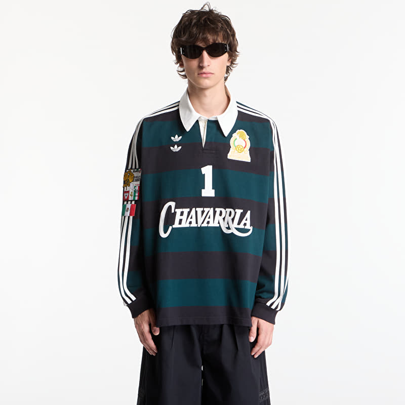 T-Shirt adidas x Willy Chavarria Ls Rugby Shirt Black/ Aurora Ivy