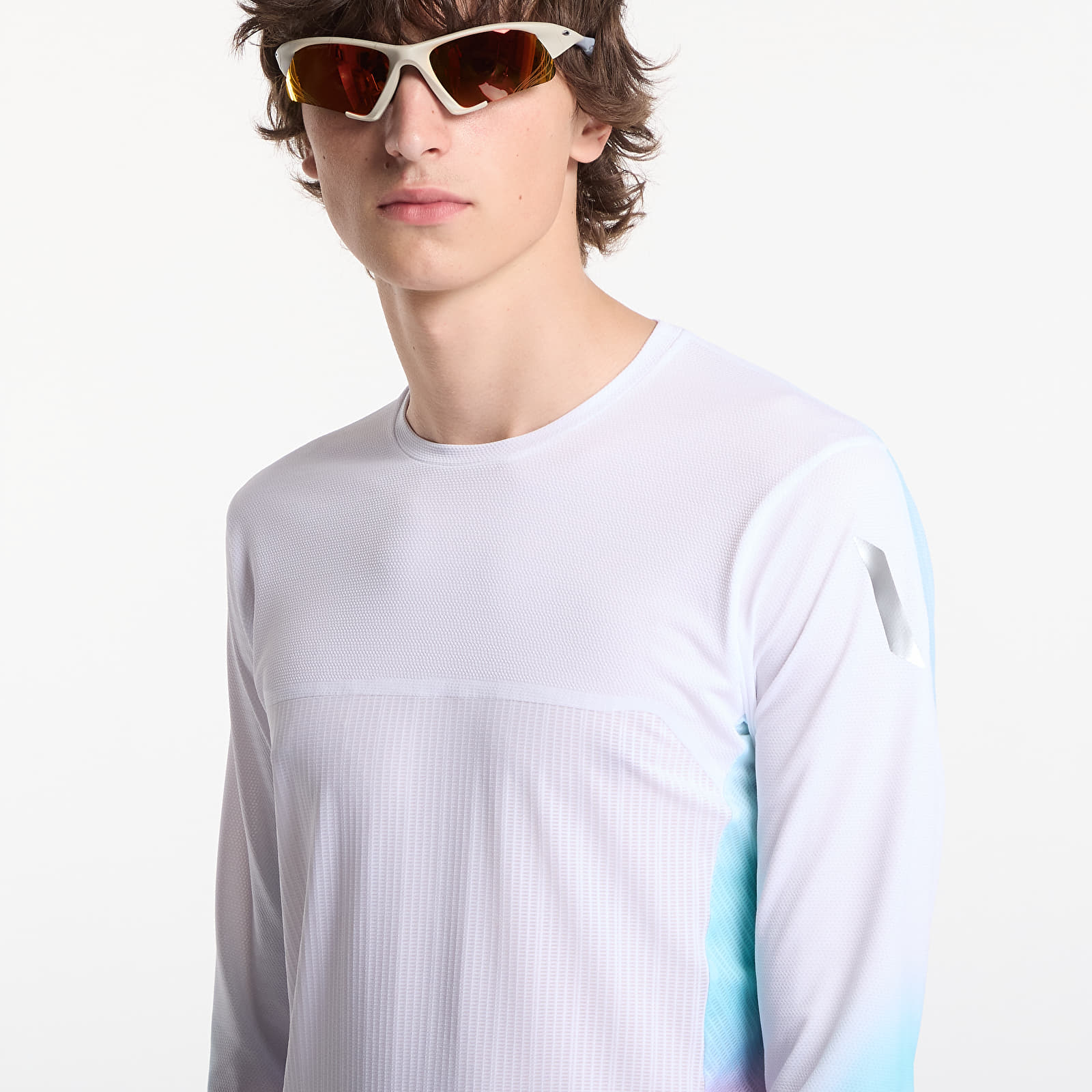 T-shirts SOAR Ls Hot Weather T White/ Blue