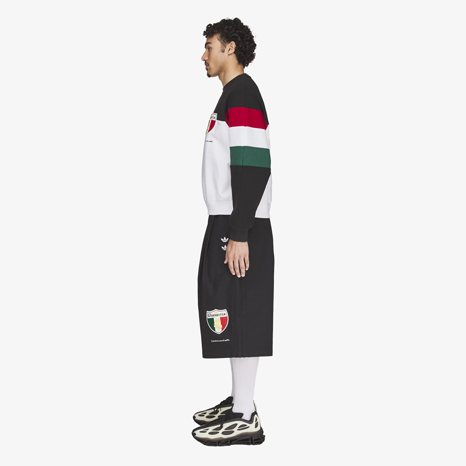 Sweats à capuche homme adidas x Willy Chavarria Fleece Crewneck Sweatshirt Black/ White
