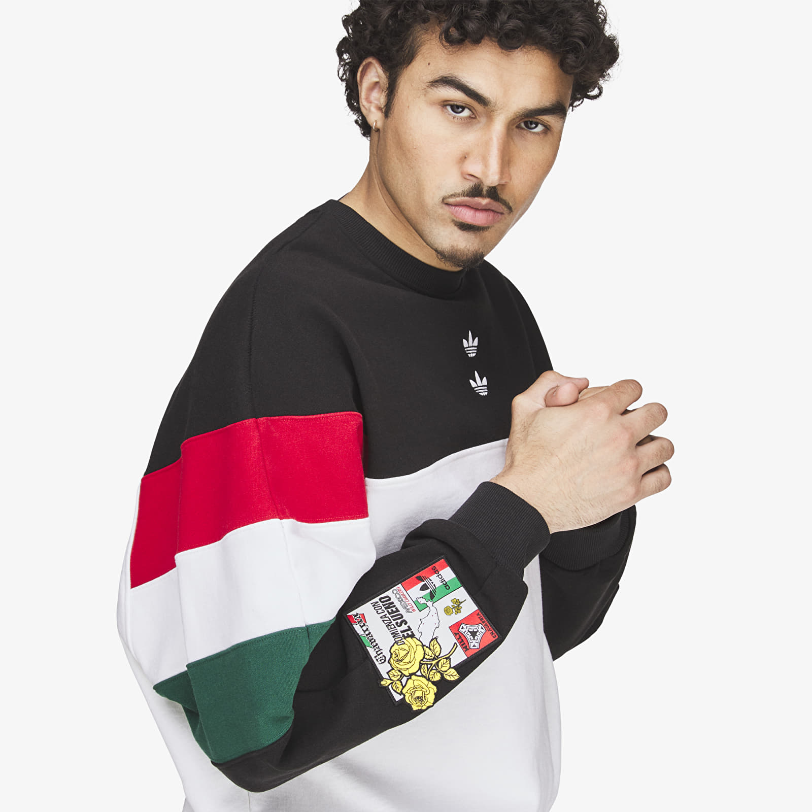 Sweats à capuche homme adidas x Willy Chavarria Fleece Crewneck Sweatshirt Black/ White
