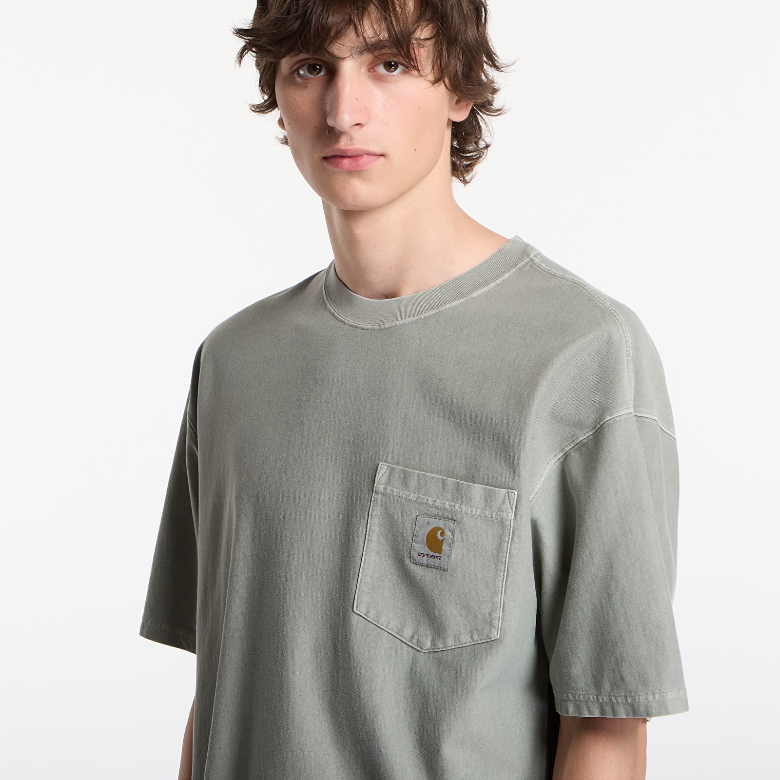 T-skjorter Carhartt WIP S/S Loose Pocket T-Shirt UNISEX Shady Green Garment Dyed