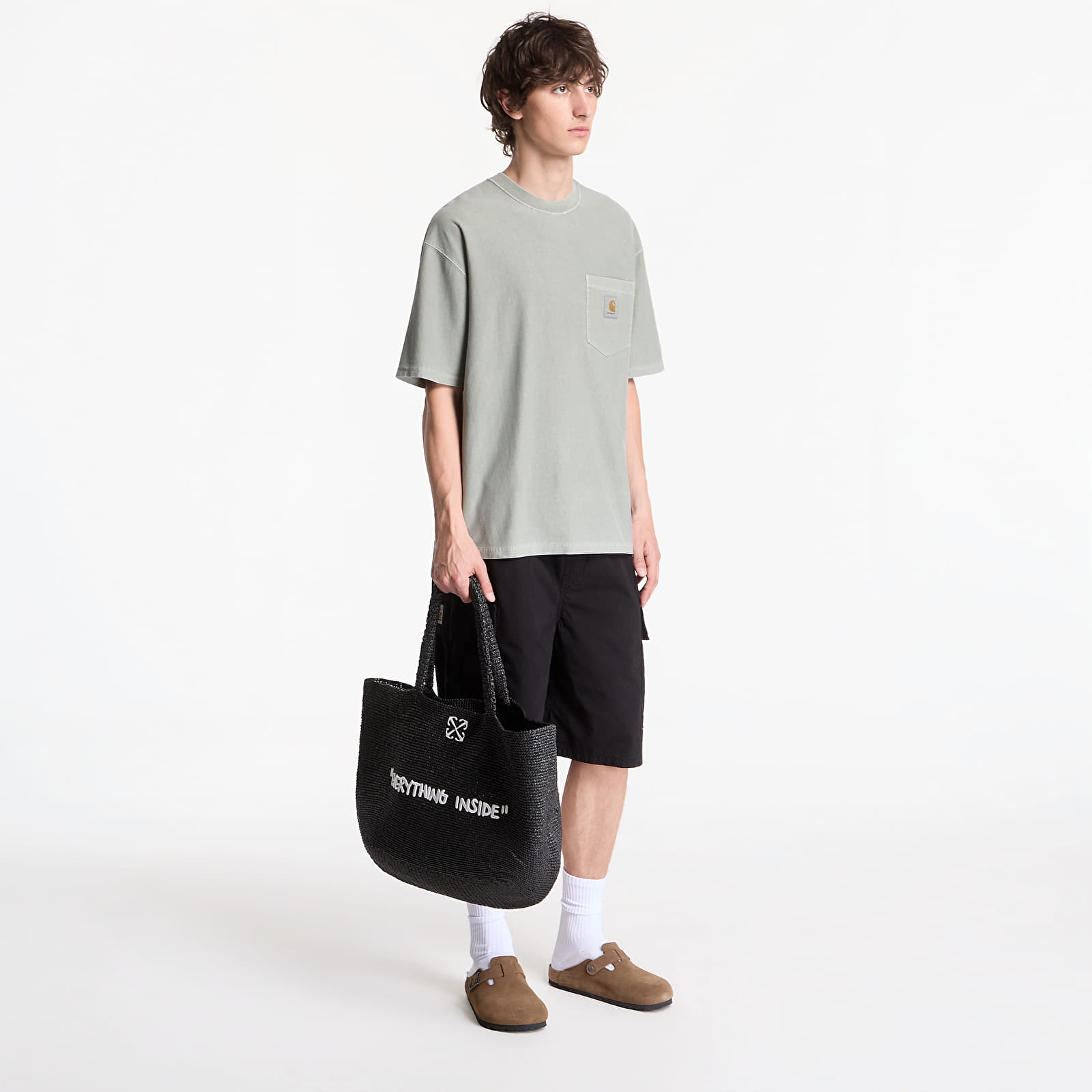 T-skjorter Carhartt WIP S/S Loose Pocket T-Shirt UNISEX Shady Green Garment Dyed