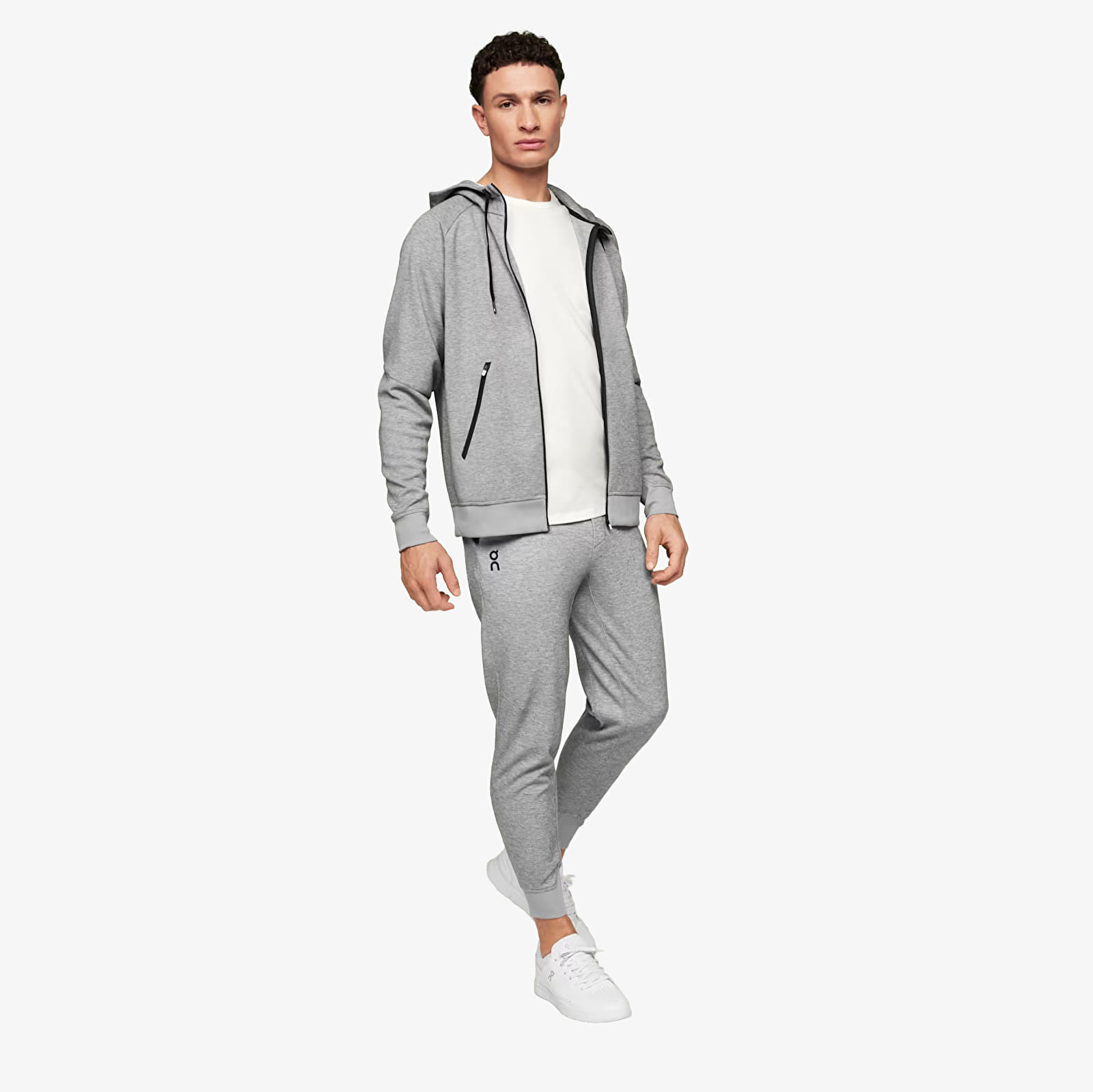 Men's hoodies On Zipped Hoodie Grey