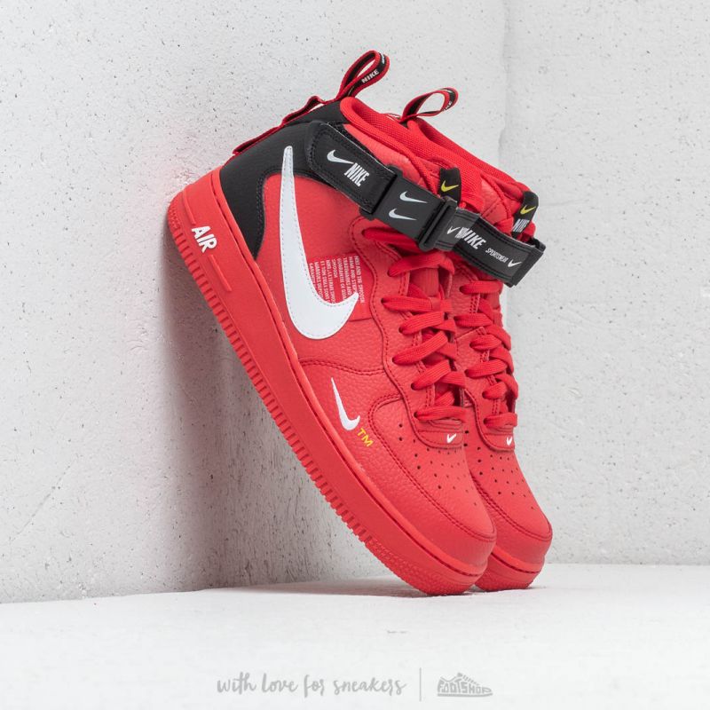Nike Air Force 1 Mid '07 Lv8 University Red/ White- Black | Footshop
