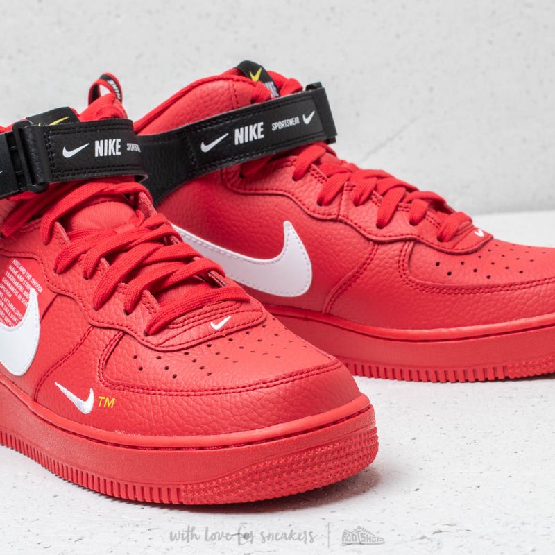 Nike Air Force 1 Mid '07 Lv8 University Red/ White- Black | Footshop