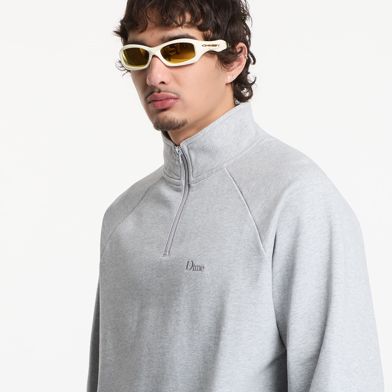 Hoodies and sweatshirts  Dime Classic Terry Quarter Zip UNISEX Heather Gray