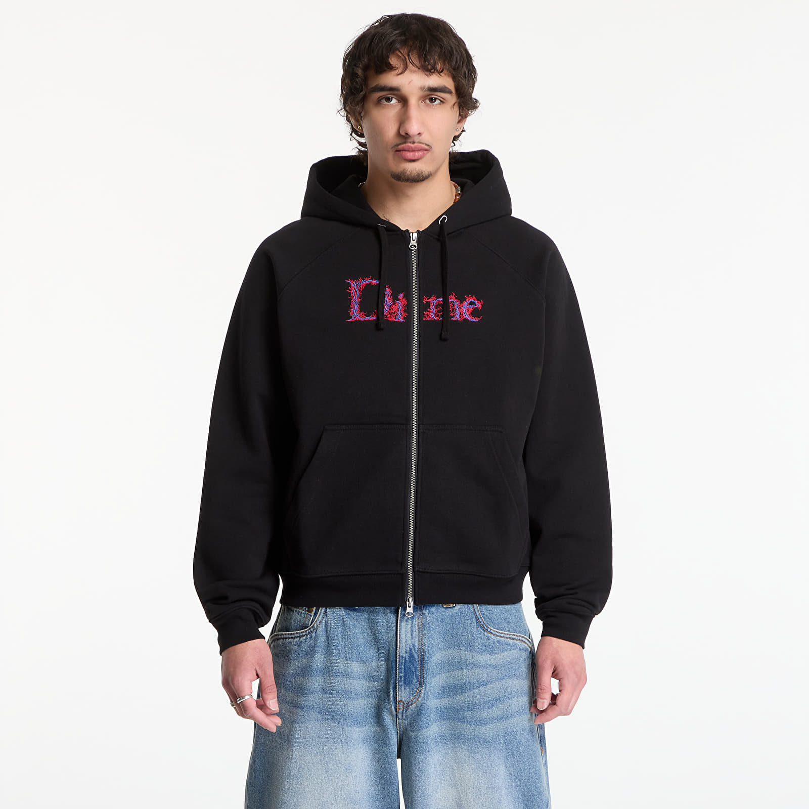 Hoodies and sweatshirts  Dime Classic Veins Zip Hoodie UNISEX Black