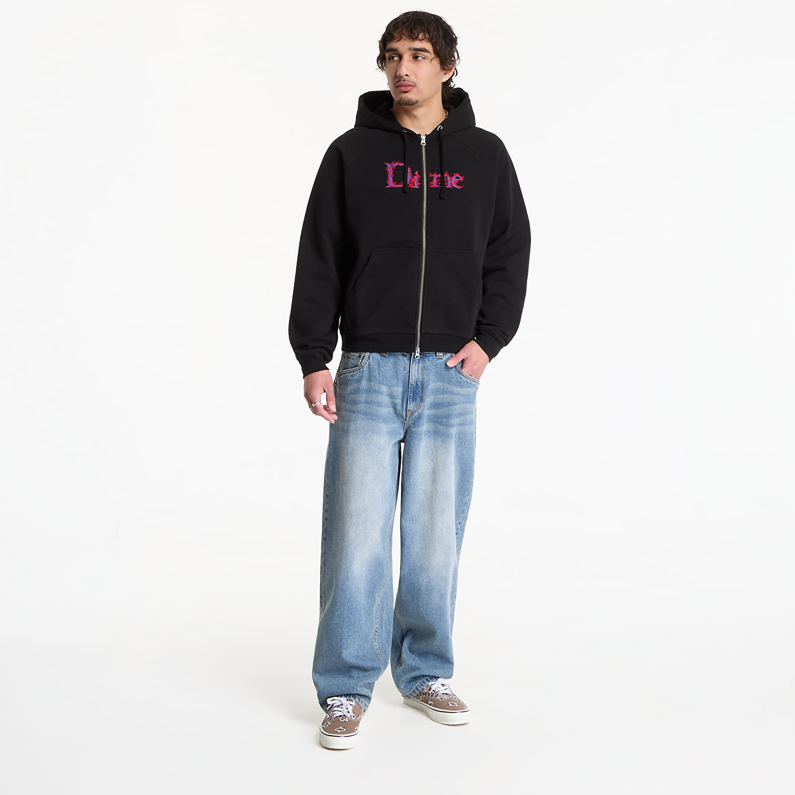 Hoodies and sweatshirts  Dime Classic Veins Zip Hoodie UNISEX Black