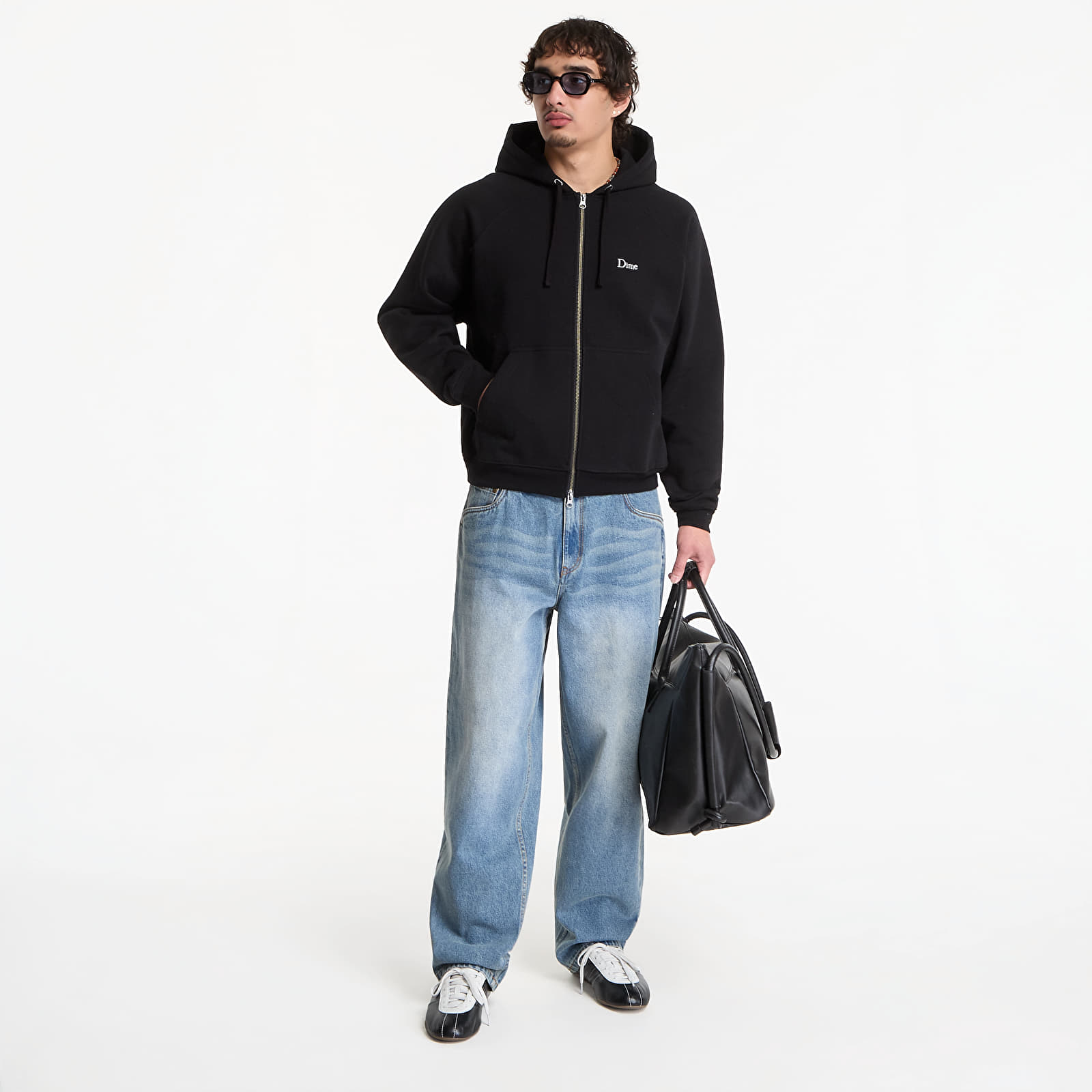 Sweatjacken und Sweatshirts Dime Classic Small Logo Zip Hoodie UNISEX Black
