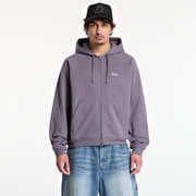 Dime Classic Small Logo Zip Hoodie UNISEX Charcoal Grape