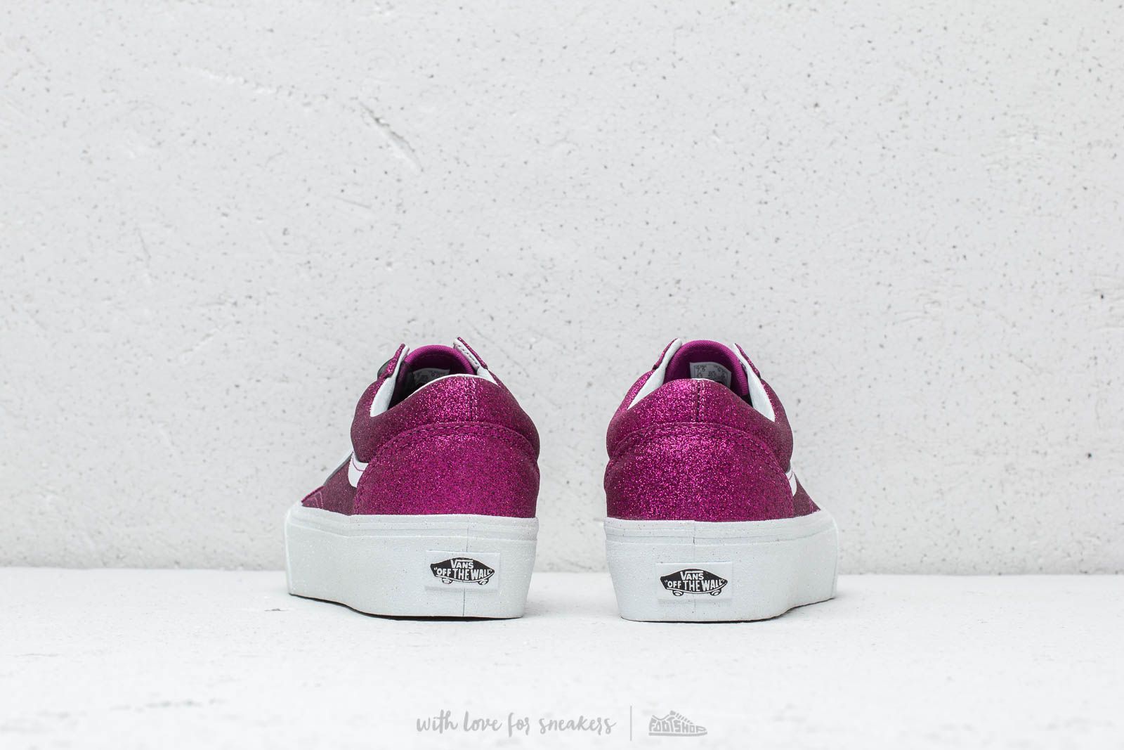 Glitter old skool platform vans clearance