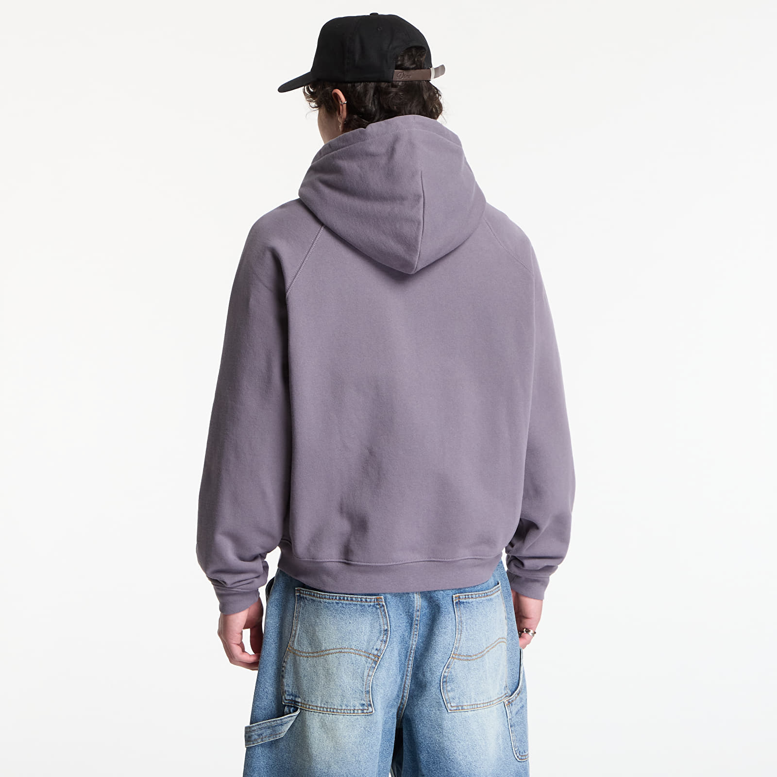 Bluzy Dime Classic Small Logo Zip Hoodie UNISEX Charcoal Grape