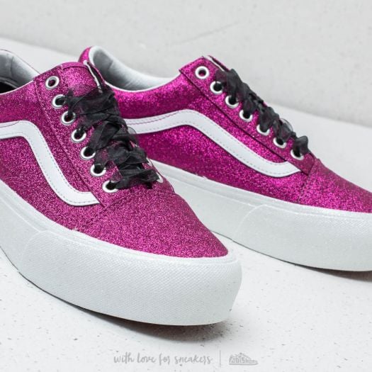 Glitter old skool platform vans shop