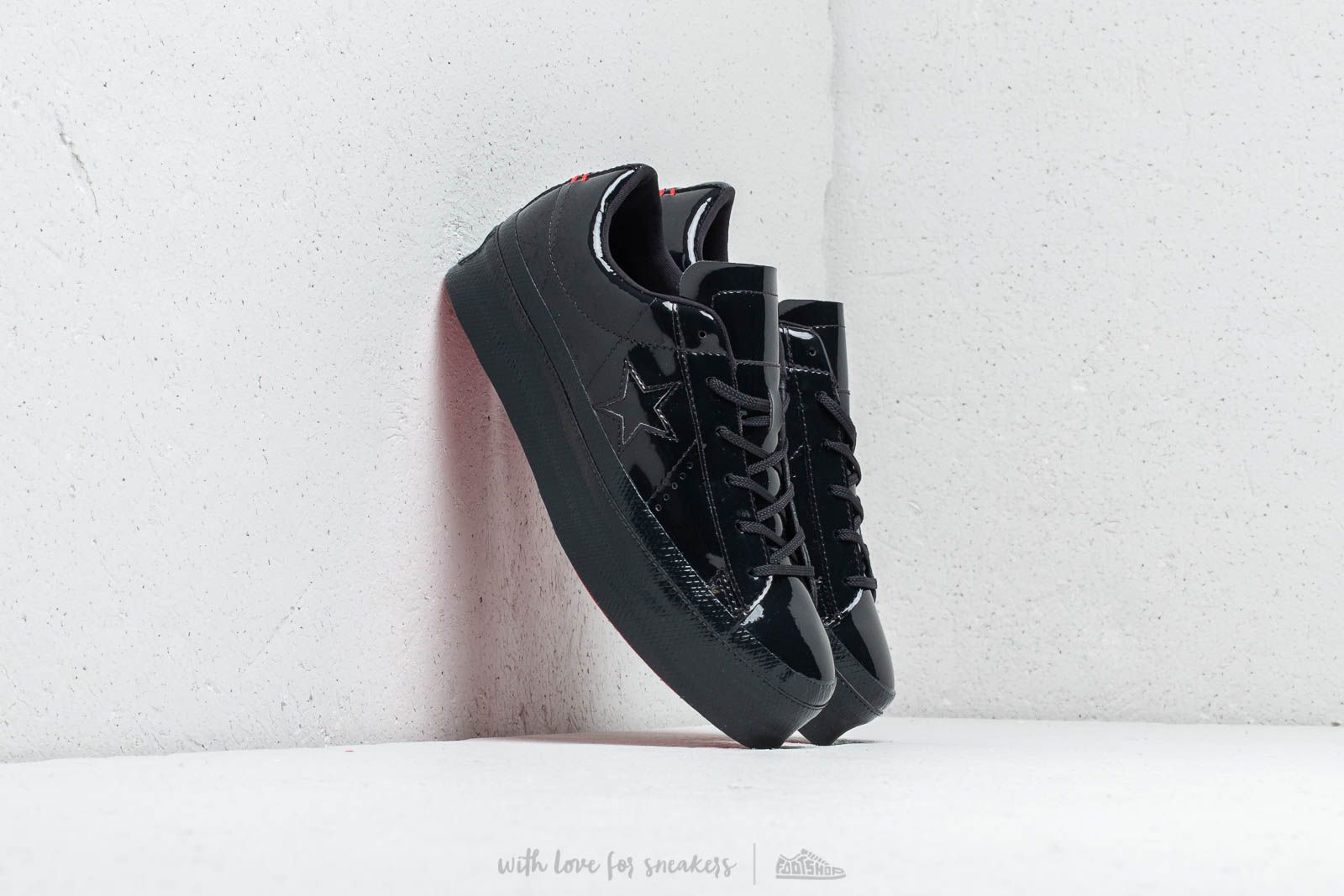 Női cipők Converse One Star Platform OX Black/ Black/ Black