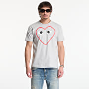Comme des Garçons PLAY T-Shirt Logo Print Knit UNISEX Top Gray