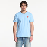 Comme des Garçons PLAY T-Shirt Red Emblem Knit UNISEX Blue