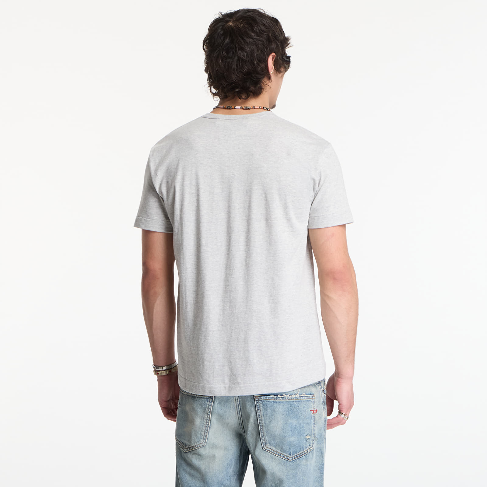 T-shirts Comme des Garçons PLAY T-Shirt Logo Print Knit UNISEX Top Gray